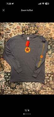 OP Republic International Boardriding Long Sleeve Shirt Grey Youth XL NWT